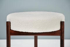 Pair of Danish Vintage Circular Ottomans, circa 1950s