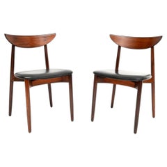 Par de sillas de comedor vintage danesas diseñadas por Harry Ostergaard para Randers