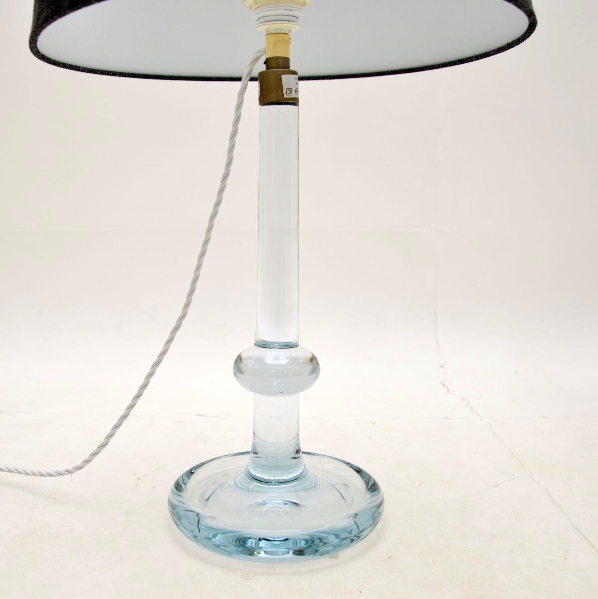 Pair of Danish Vintage Glass Table Lamps by Michael Bang for Holmegaard In Good Condition In London, GB