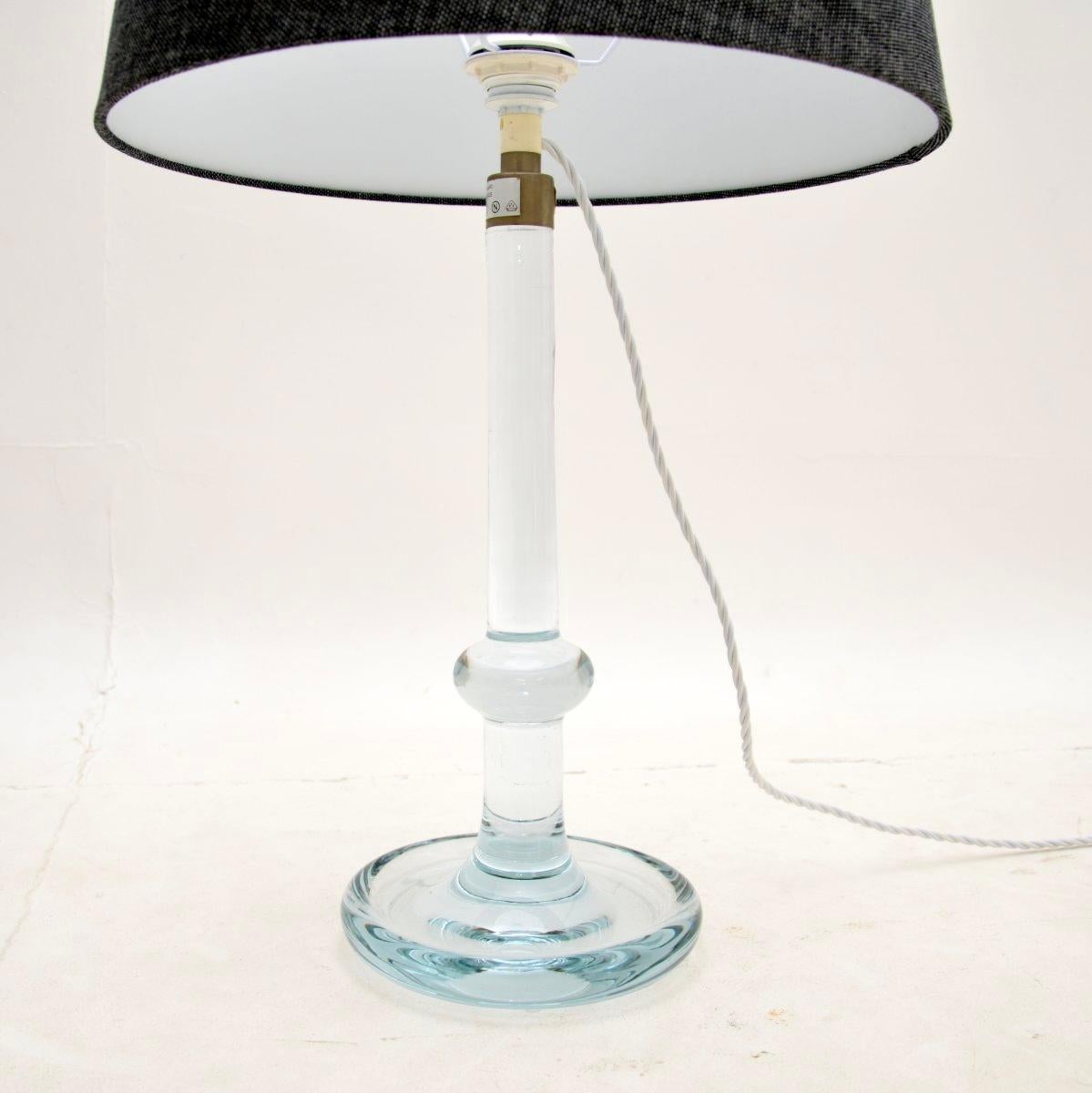 Mid-20th Century Pair of Danish Vintage Glass Table Lamps by Michael Bang for Holmegaard