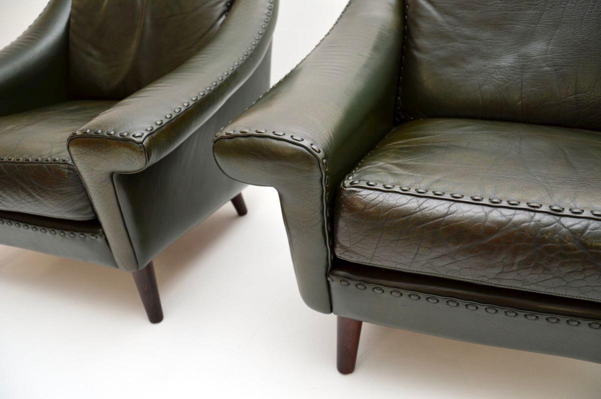 Pair of Danish Vintage Leather Matador Armchairs by Aage Christiansen 2