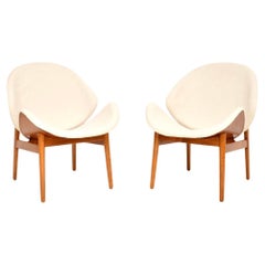 Paire de chaises longues danoises Vintage By de Hans Olsen