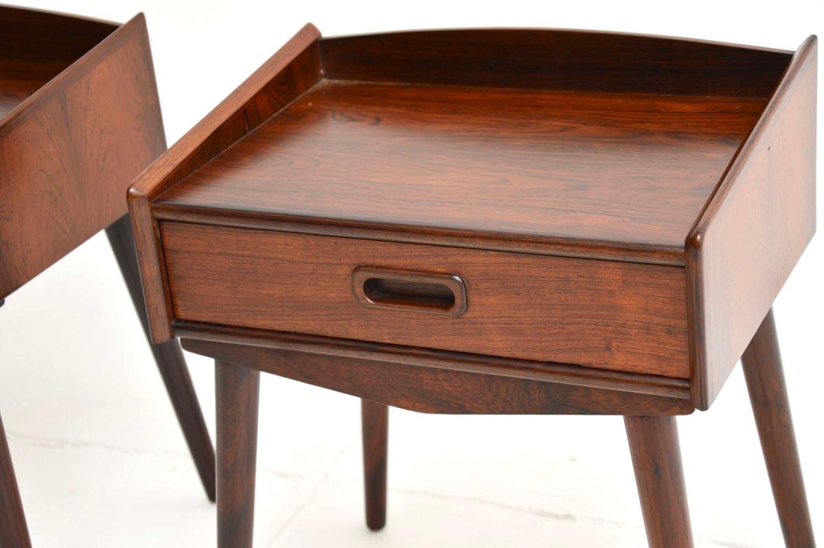 Paire de tables de chevet danoises Vintage Midcentury en vente 2