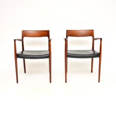 Pair of Danish Vintage Model 57 Chairs by Niels Moller