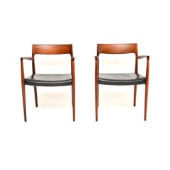 Pair of Danish Vintage Model 57 Chairs by Niels Moller