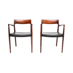Pair of Danish Vintage Model 57 Chairs by Niels Moller