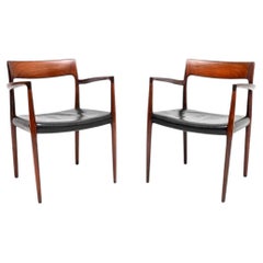 Pair of Danish Vintage Model 57 Chairs by Niels Moller