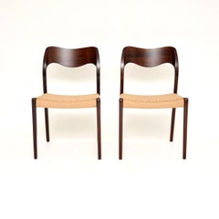 Pair of Danish Vintage Model 71 Chairs by Niels Moller