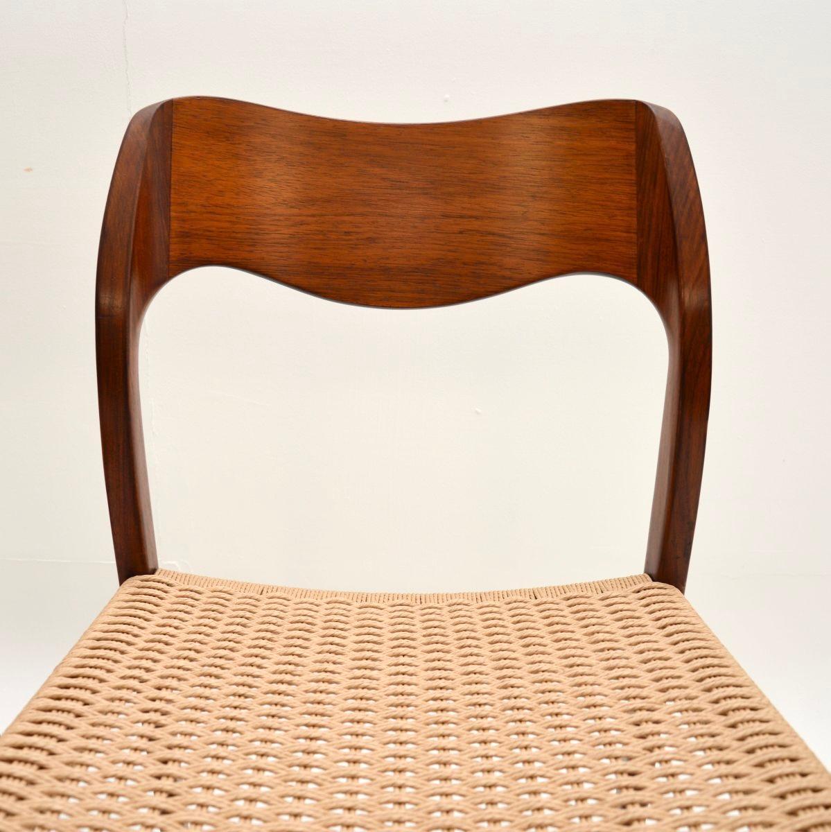 Pair of Danish Vintage Model 71 Chairs by Niels Moller 1