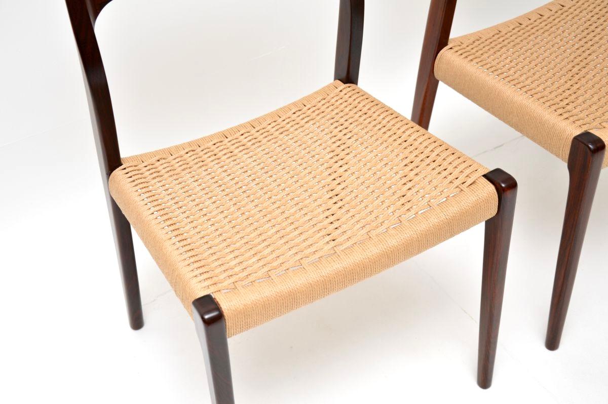 Pair of Danish Vintage Model 71 Chairs by Niels Moller For Sale 2