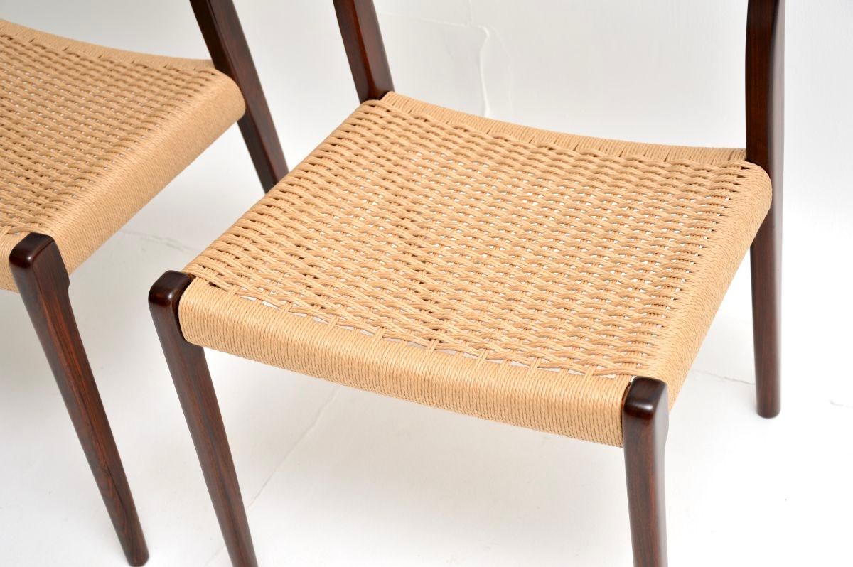 Pair of Danish Vintage Model 71 Chairs by Niels Moller For Sale 3