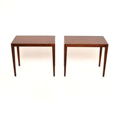 Paire de tables d'appoint vintage danoises, créées par Severin Hansen pour Haslev