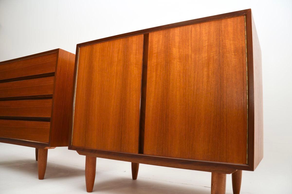 Pair of Danish Vintage Teak Cabinets / Sideboard by Poul Cadovius For Sale 6