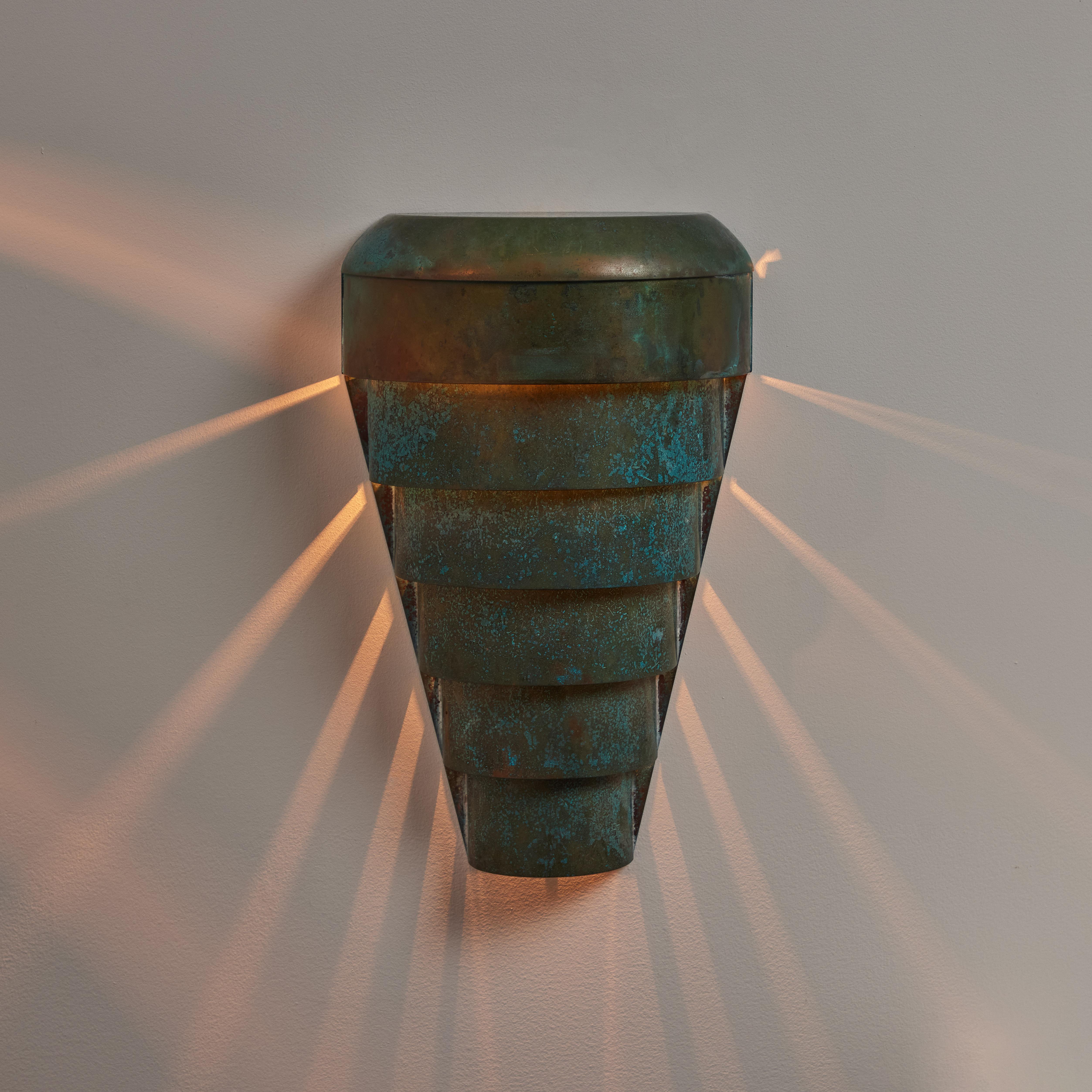 Copper Pair of Danish Wall Lamps For Sale
