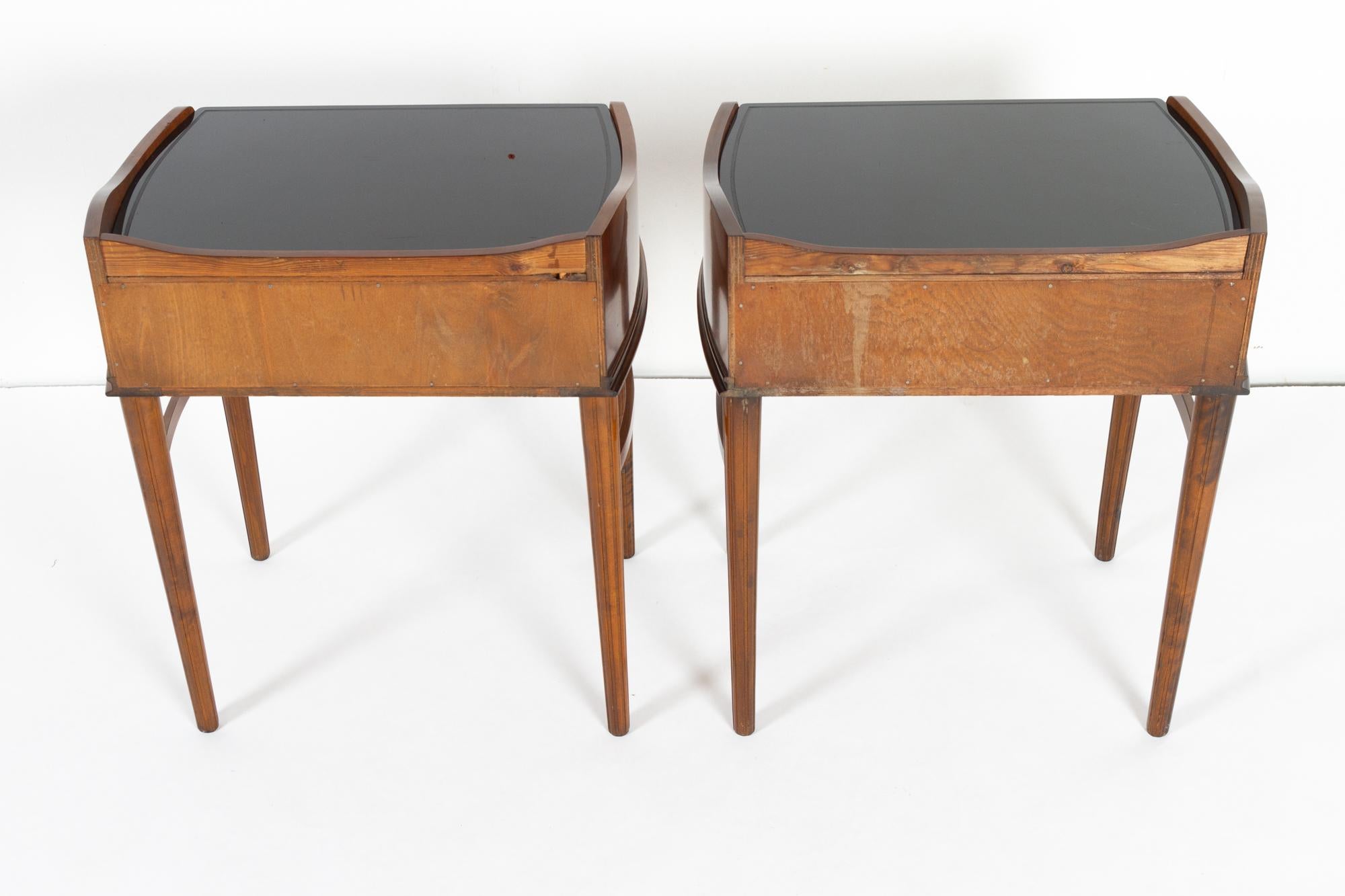 Pair of Danish Walnut Bedside Tables, 1950s 10