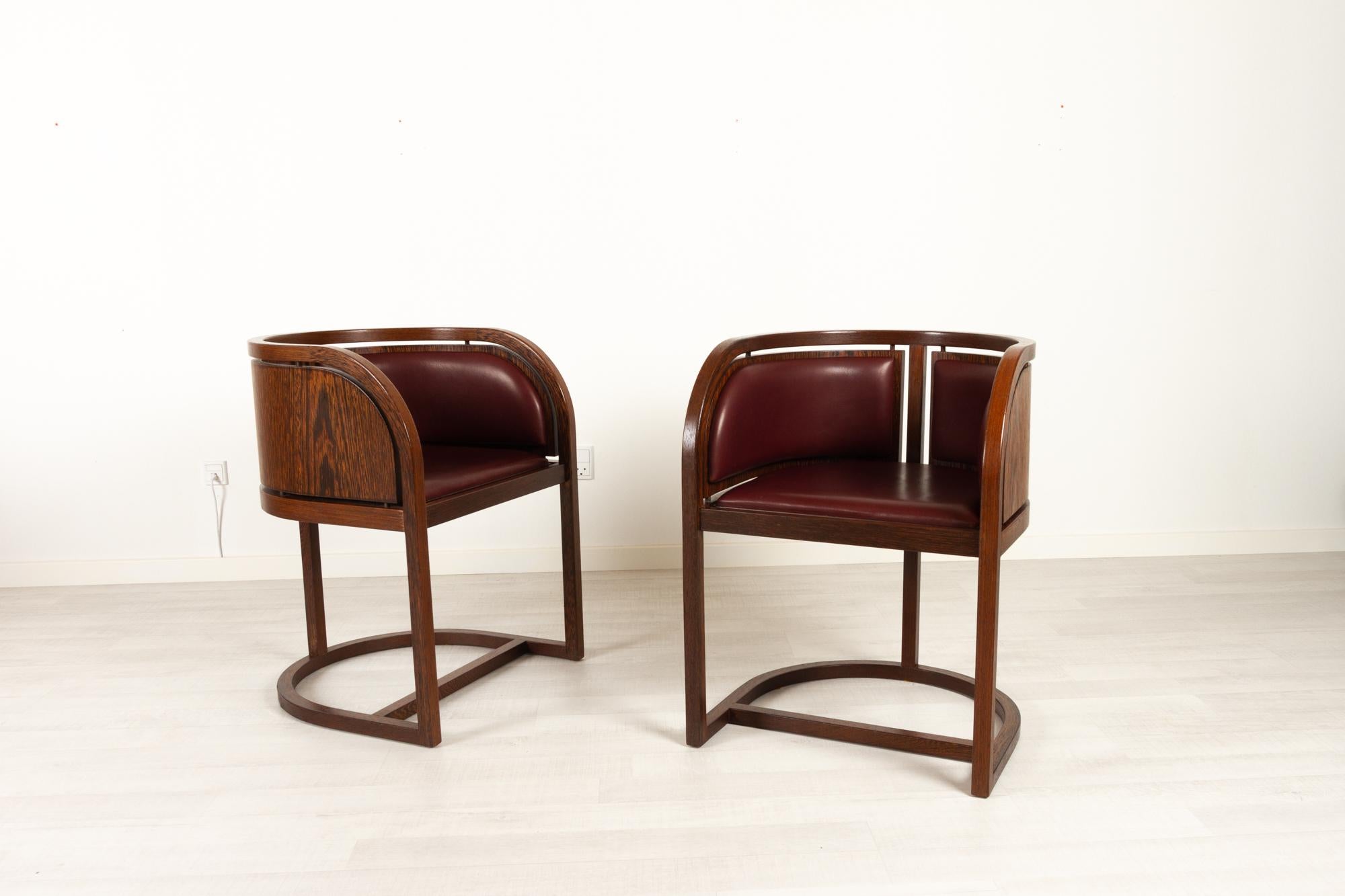 Scandinavian Modern Pair of Danish Wengé Armchairs by Thorup & Bonderup, 1970s