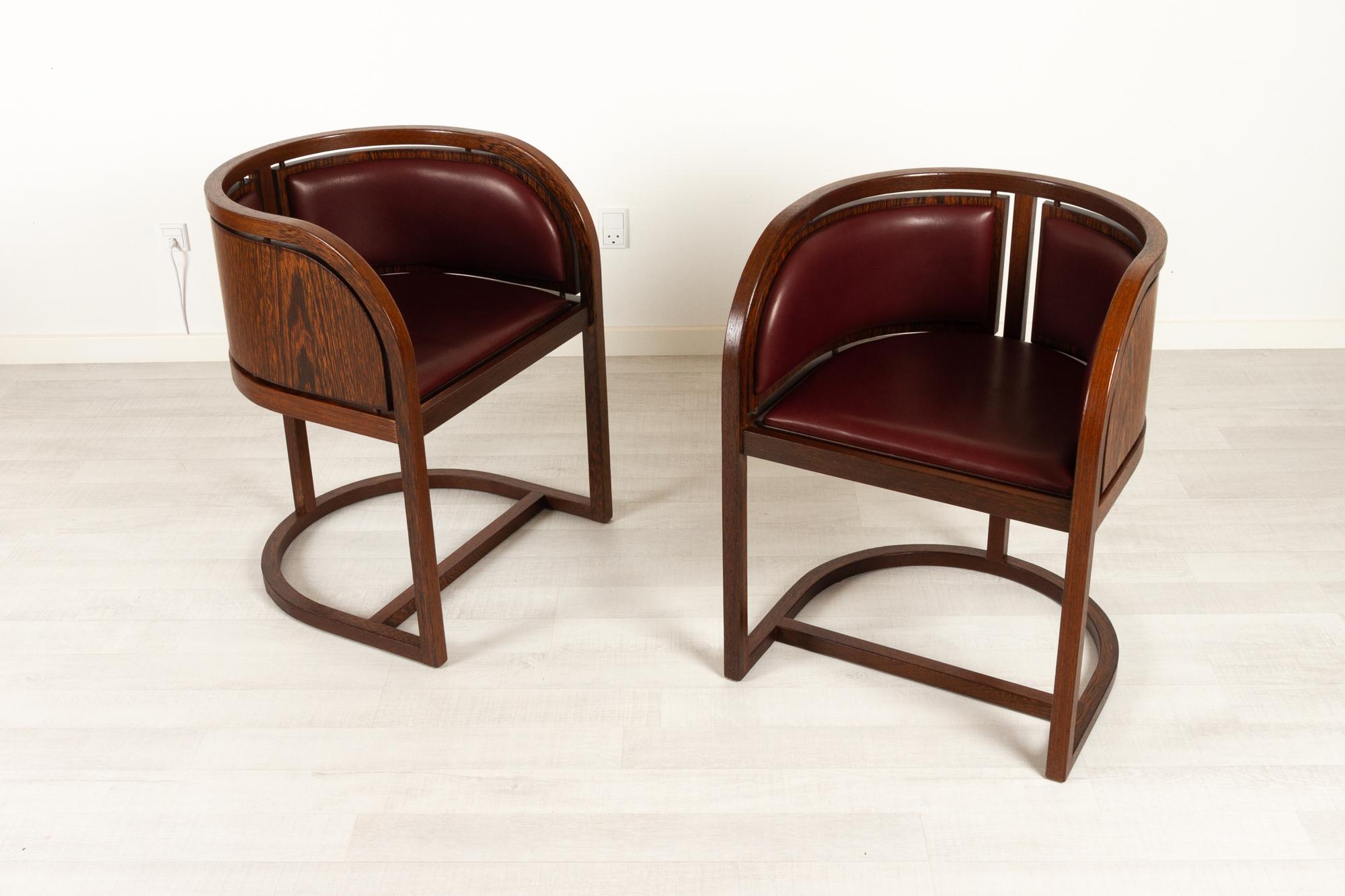 Pair of Danish Wengé Armchairs by Thorup & Bonderup, 1970s In Good Condition In Asaa, DK