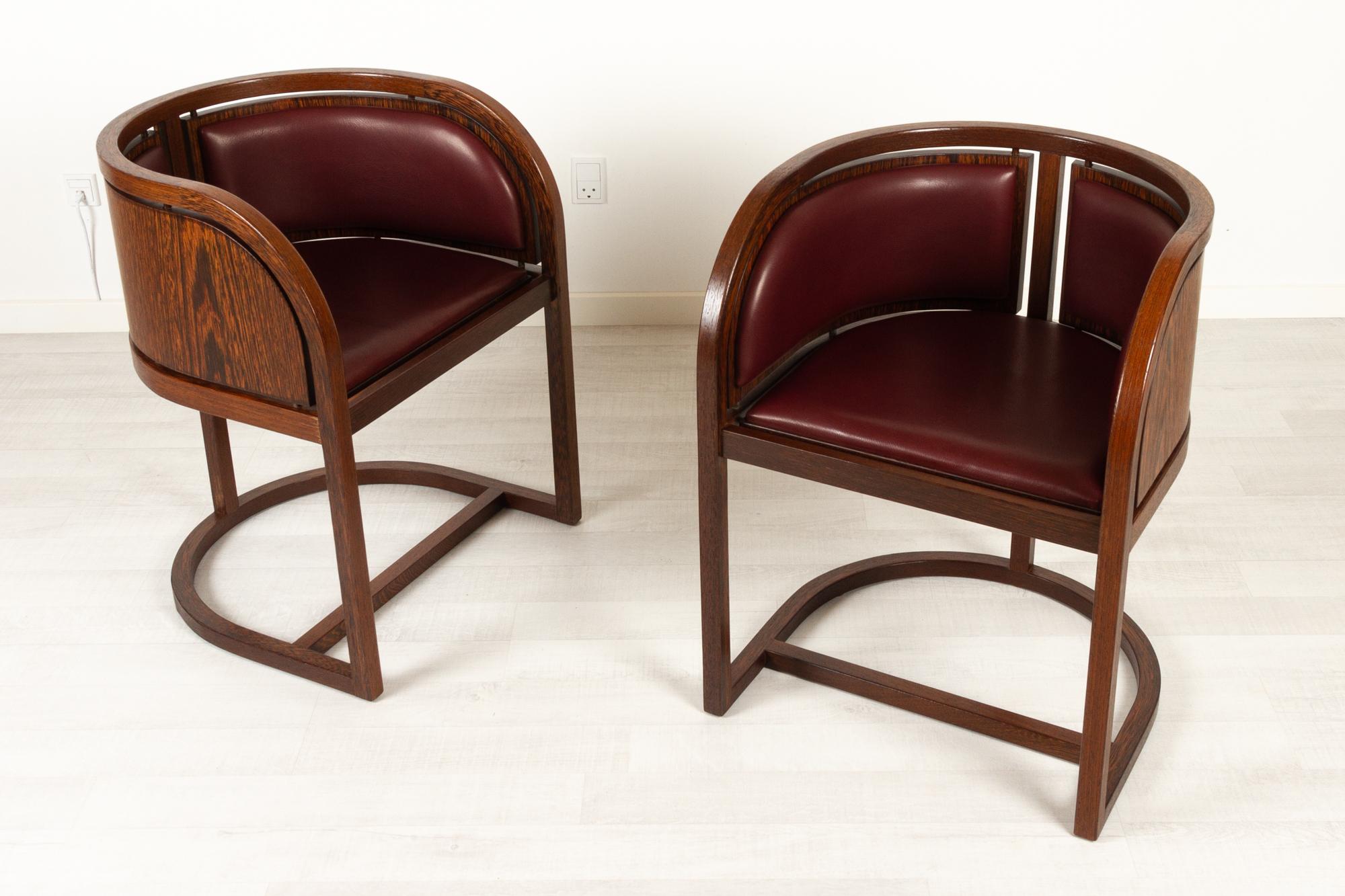 Late 20th Century Pair of Danish Wengé Armchairs by Thorup & Bonderup, 1970s