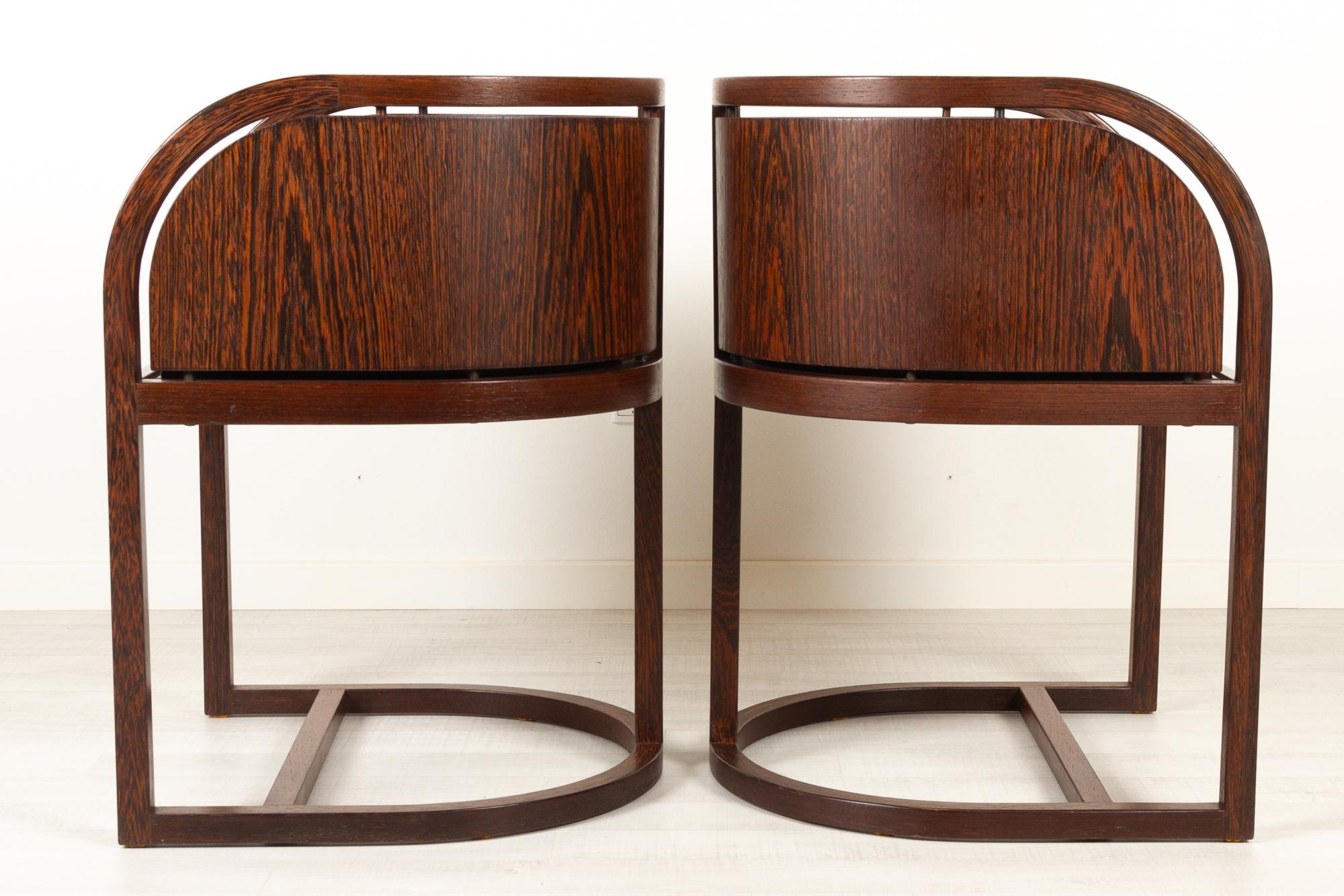 Wenge Pair of Danish Wengé Armchairs by Thorup & Bonderup, 1970s