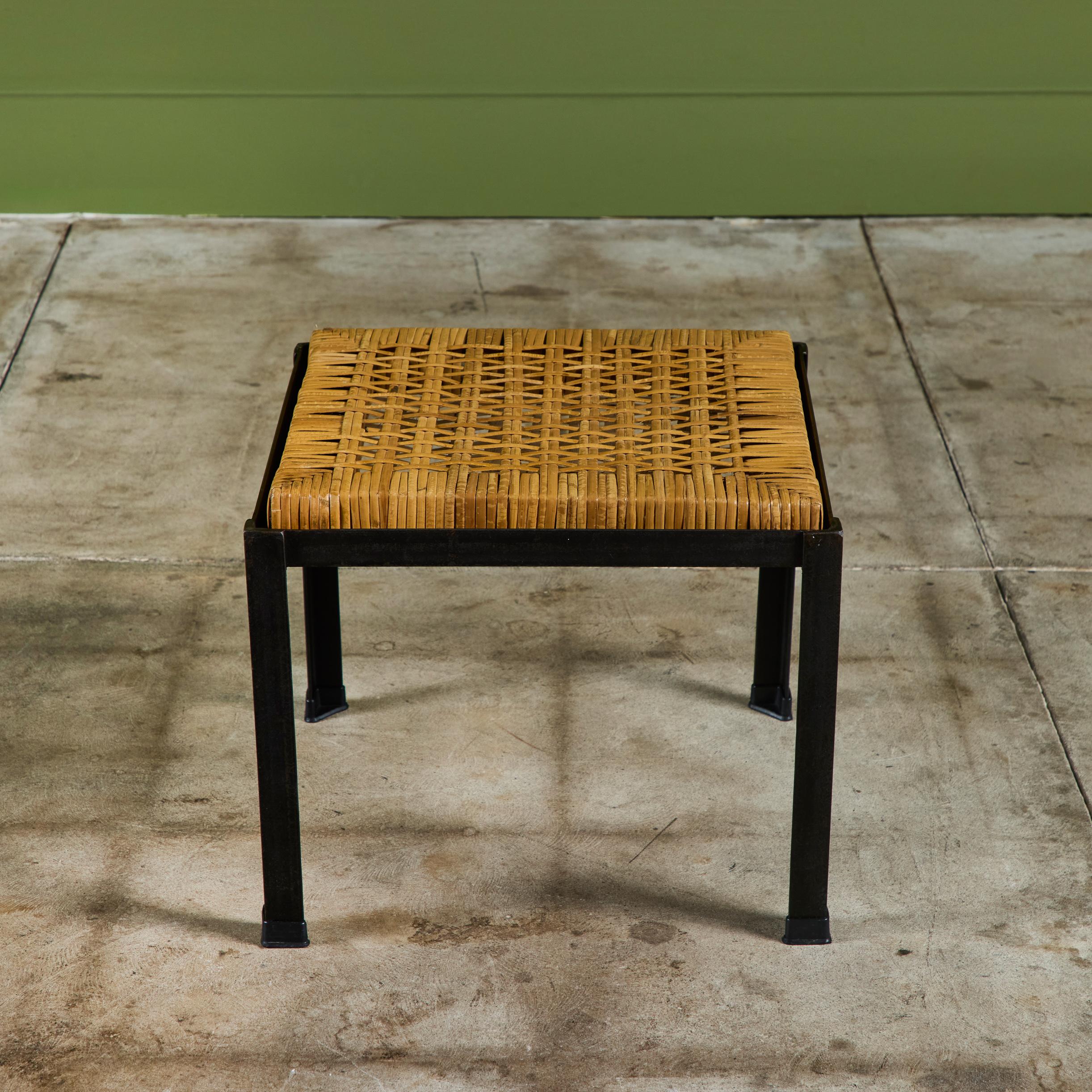 Pair of Danny Ho Fong Cane Stools For Sale 3