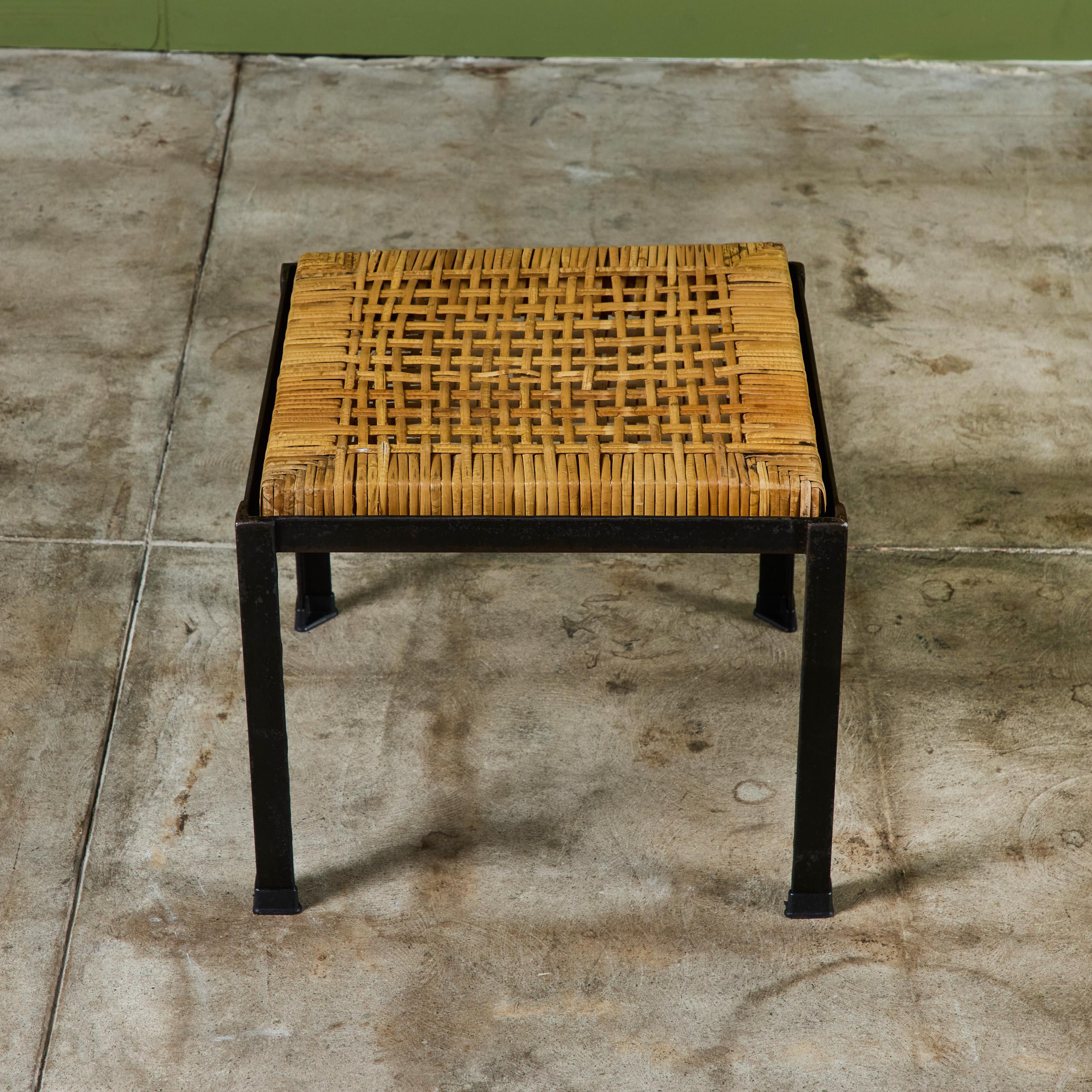 Pair of Danny Ho Fong Cane Stools For Sale 4