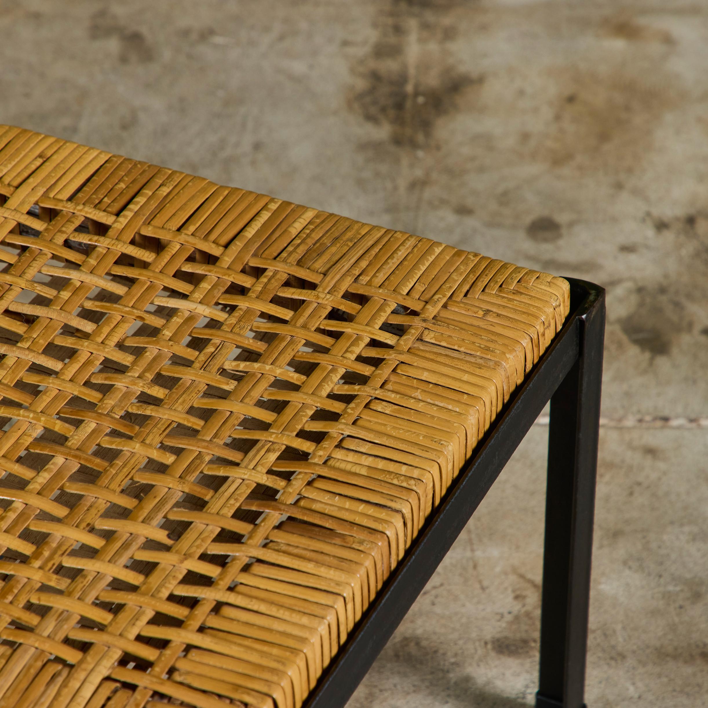 Pair of Danny Ho Fong Cane Stools For Sale 7