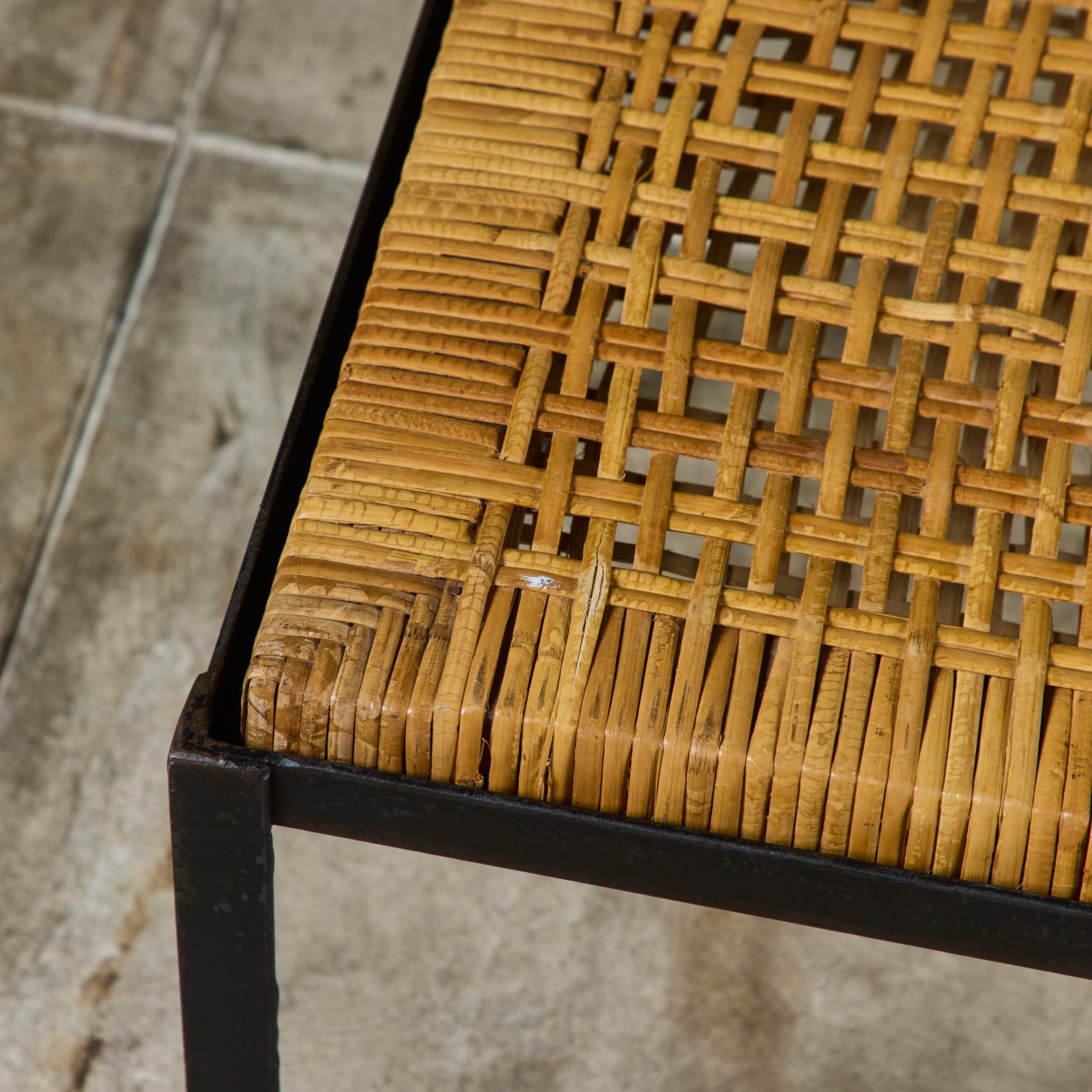Pair of Danny Ho Fong Cane Stools For Sale 9