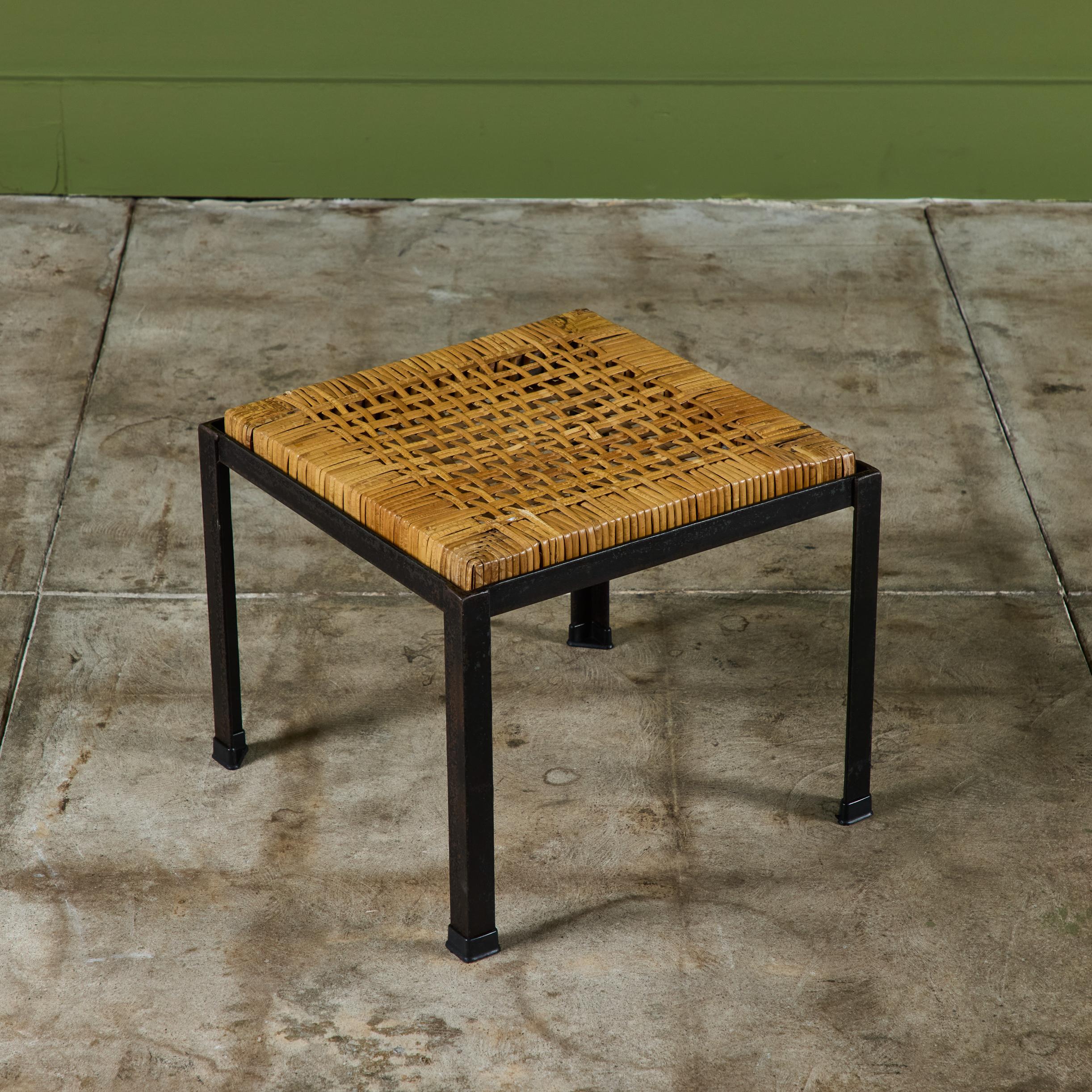 Pair of Danny Ho Fong Cane Stools For Sale 2