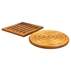 Pair of Dansk Teak & Walnut Trivets by Jens H. Quistgaard, Circa 1980s