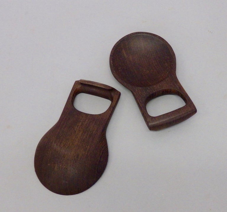 Pair of Dansk Wenge Exotic Wood Quistgaard design Salad Servers at 1stDibs