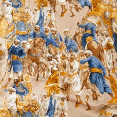 Pair of Dapha Custom Club Chairs in “Orientalist” Persian Procession Upholstery