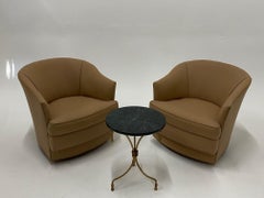 Pair of Dapper John Stuart Swivel Club Chairs