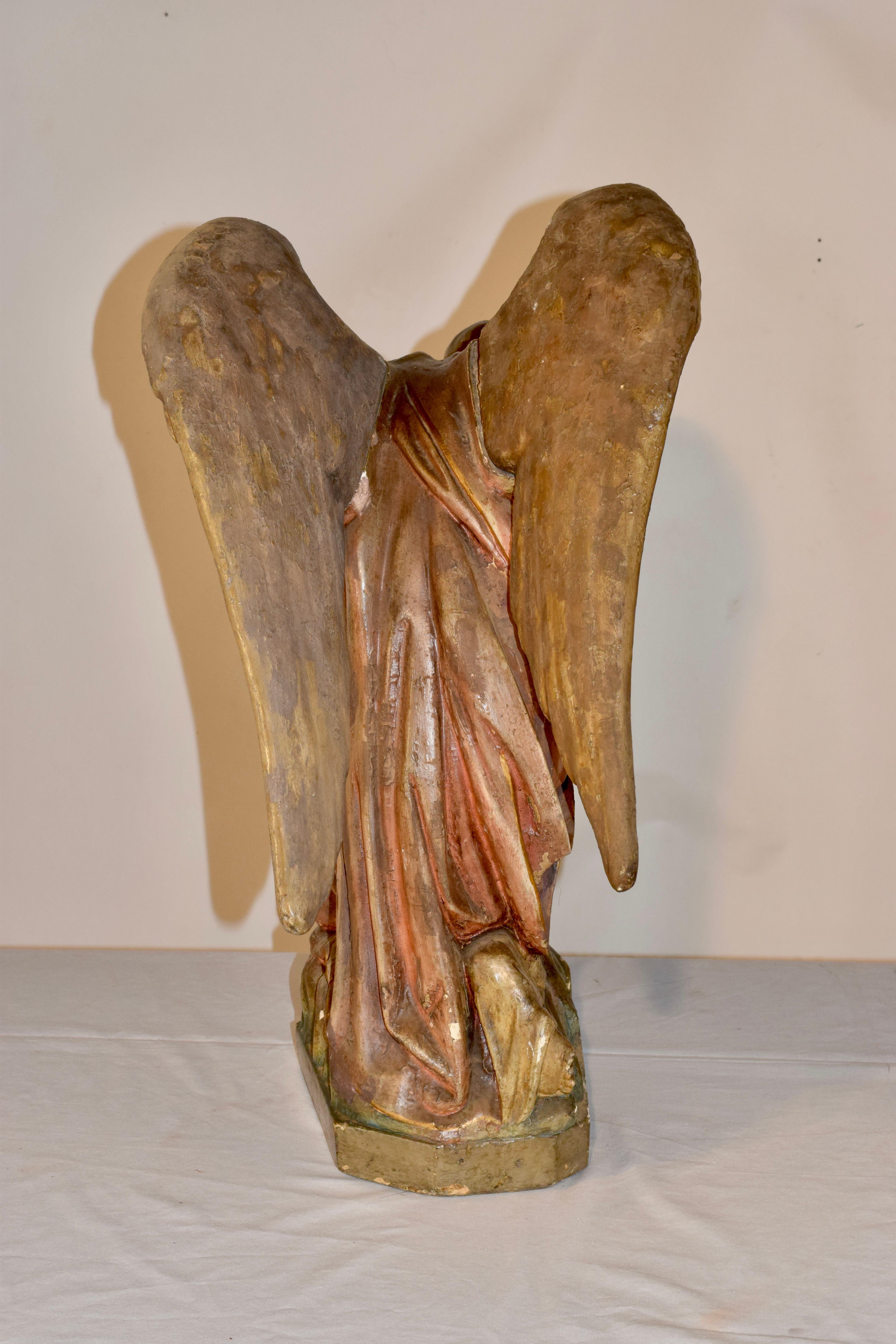 Pair of Daprato Studios Kneeling Angel Statues, c. 1910 For Sale 2