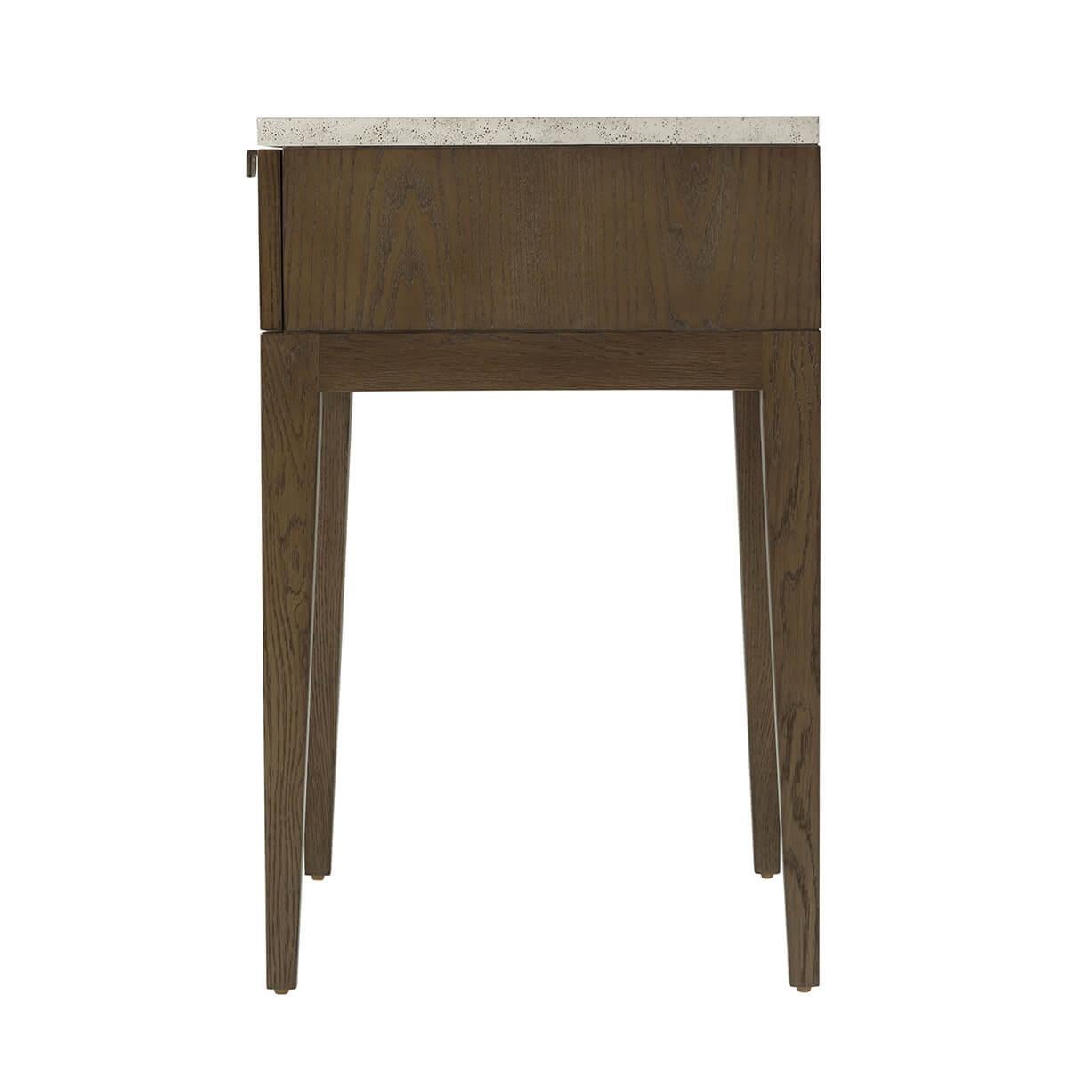 Pair of Dark Ash Modern Nightstand In New Condition For Sale In Westwood, NJ