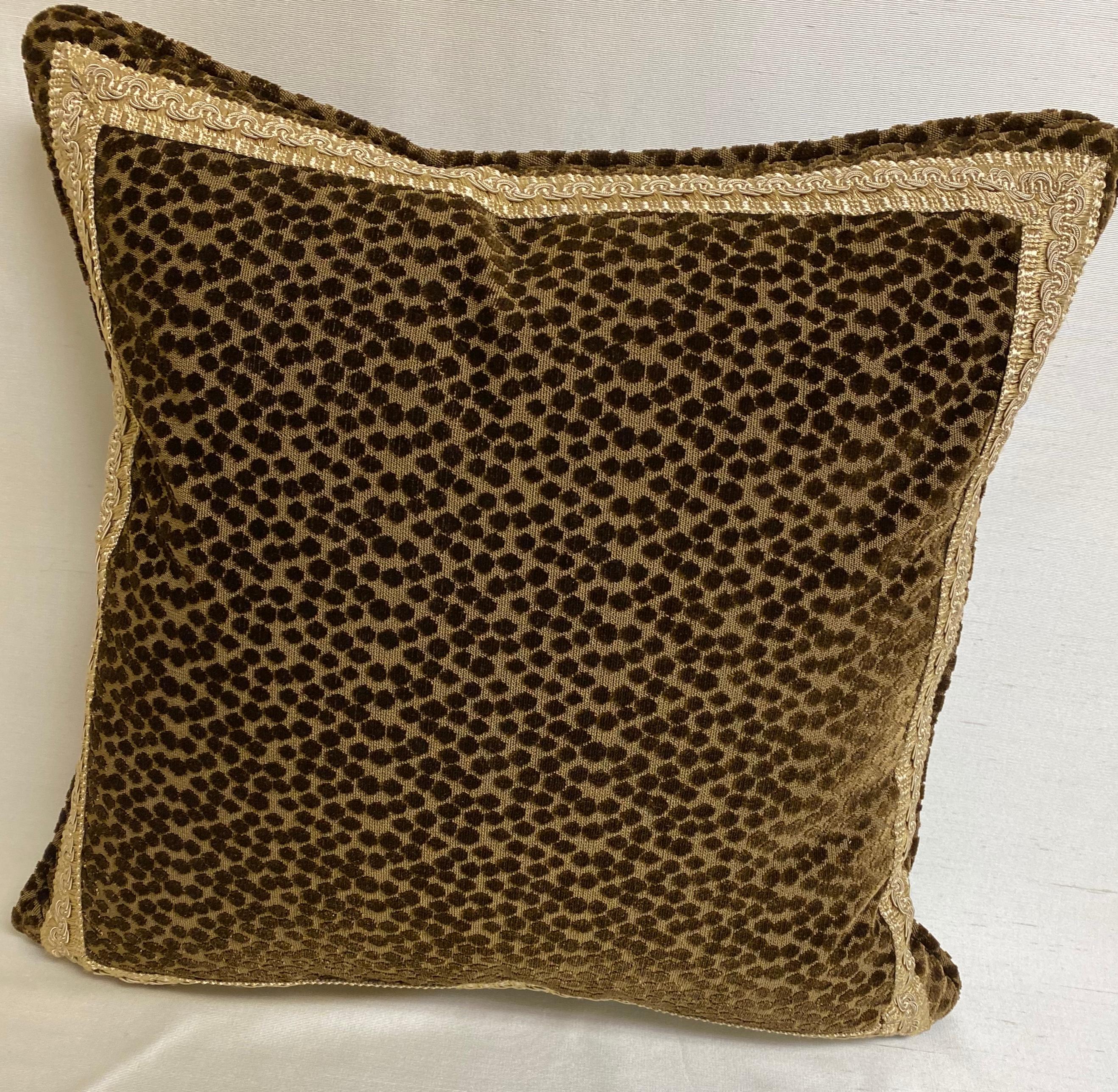 brown velvet pillows