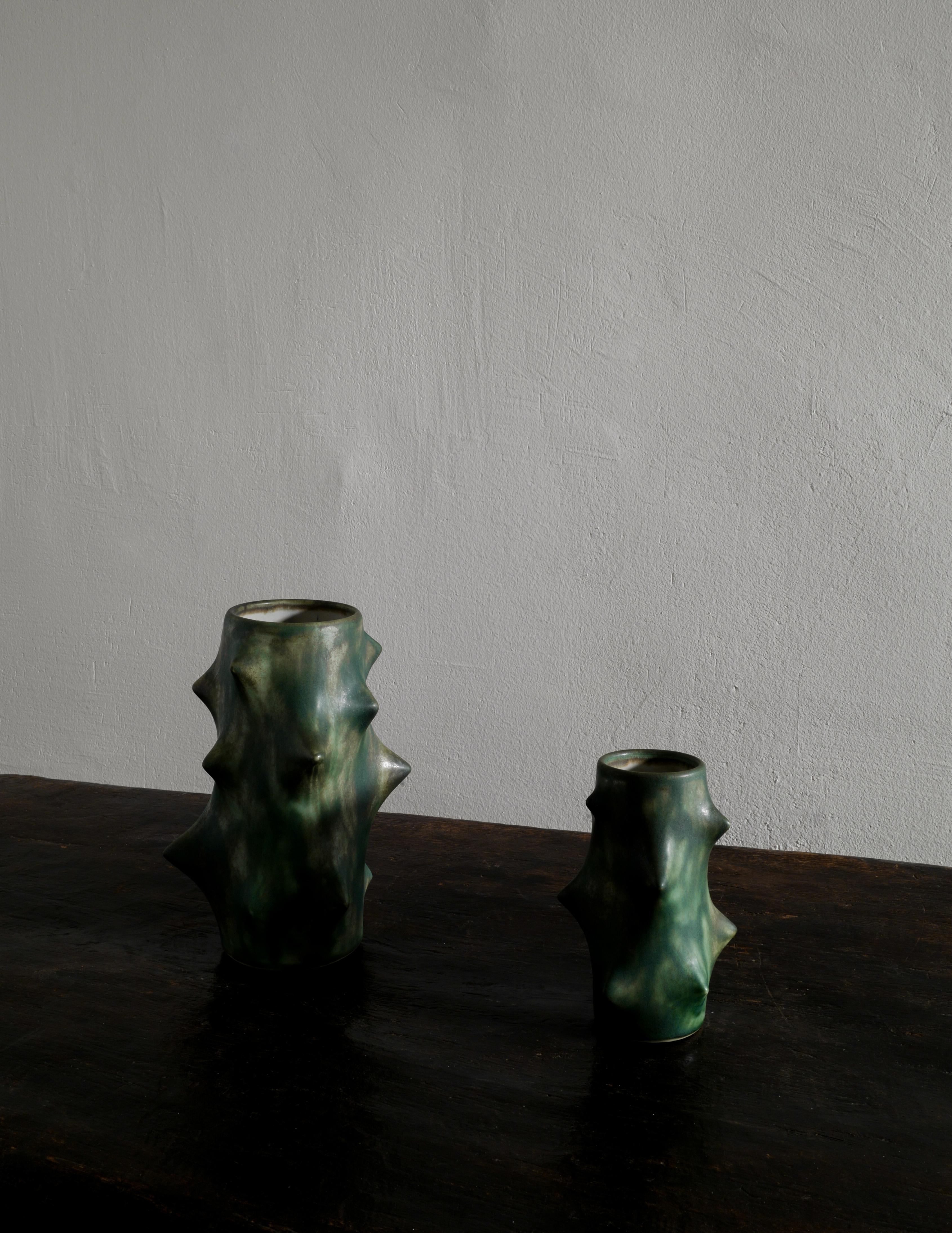 dark green vases