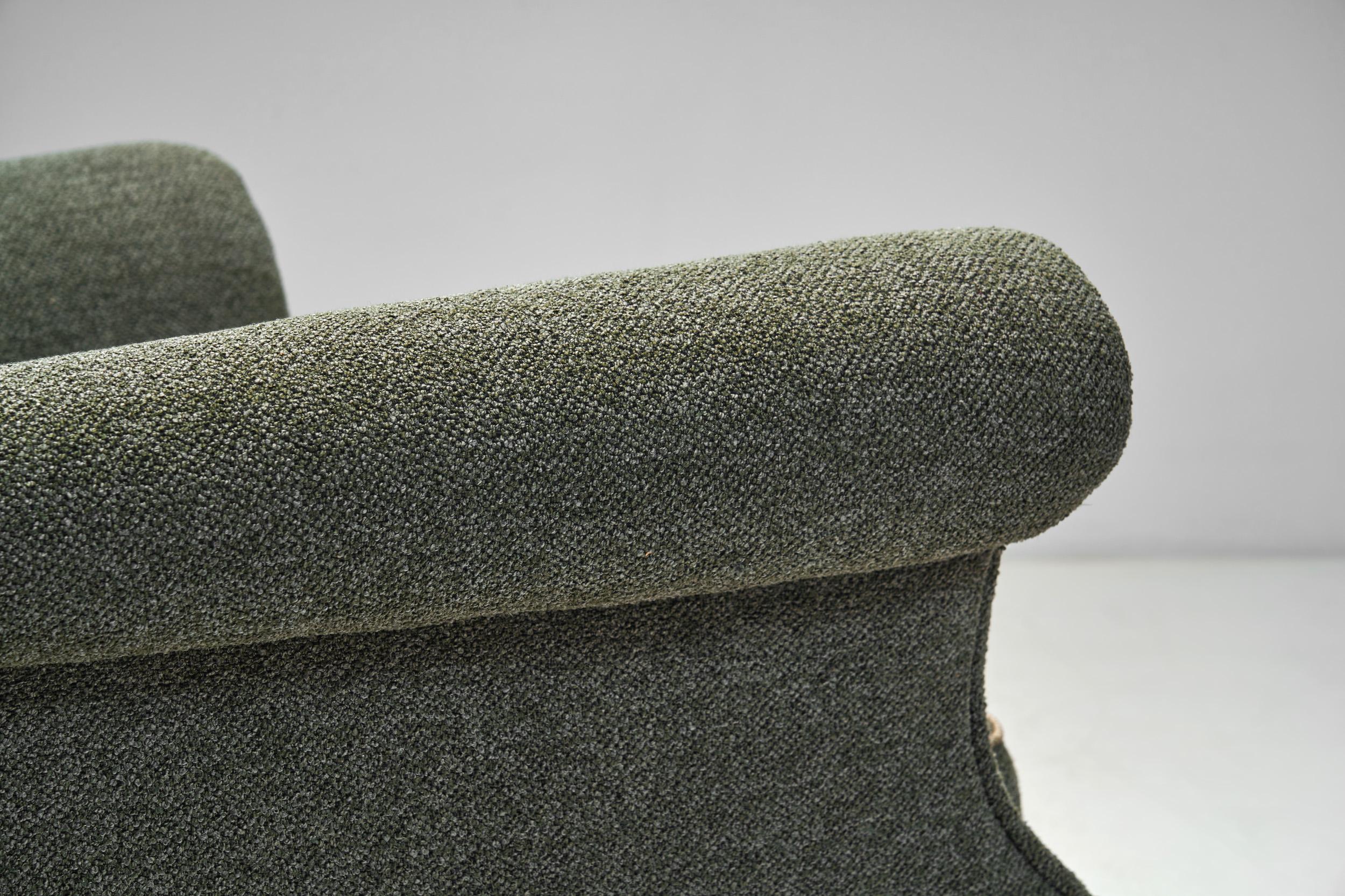 Paire de fauteuils tapissés vert foncé, Scandinavie 1950s en vente 5