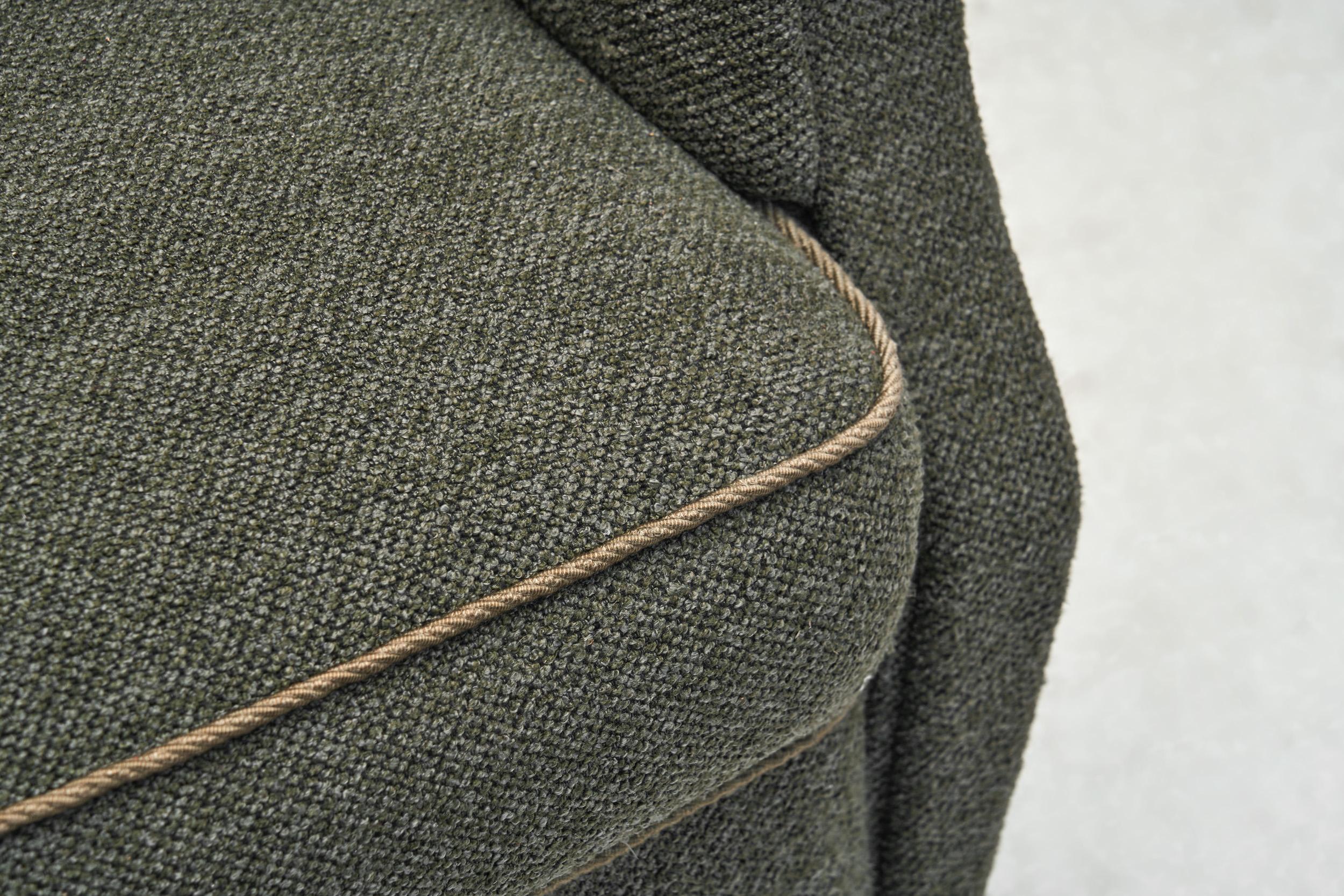 Paire de fauteuils tapissés vert foncé, Scandinavie 1950s en vente 6