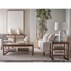 Pair of Dark Oak Square Side Tables