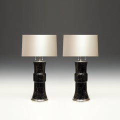 Paar dunkle Bergkristall-Lampen von Phoenix