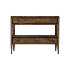 Pair of Dark Rustic Oak Bedside Tables