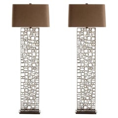 Pair of Darren Iron and Brass Floor Lamps from Arterior