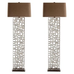 Pair of Darren Iron and Brass Floor Lamps from Arterior