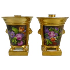 Pair of Darte Freres of Paris Porcelain Pot Pourri, circa 1820