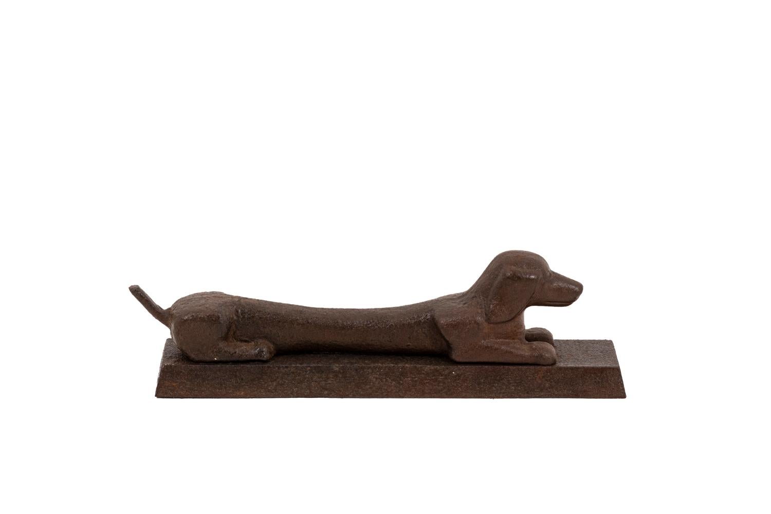 Pair of Dachshund-Shaped Firedogs in Cast-Iron, 1970s 3