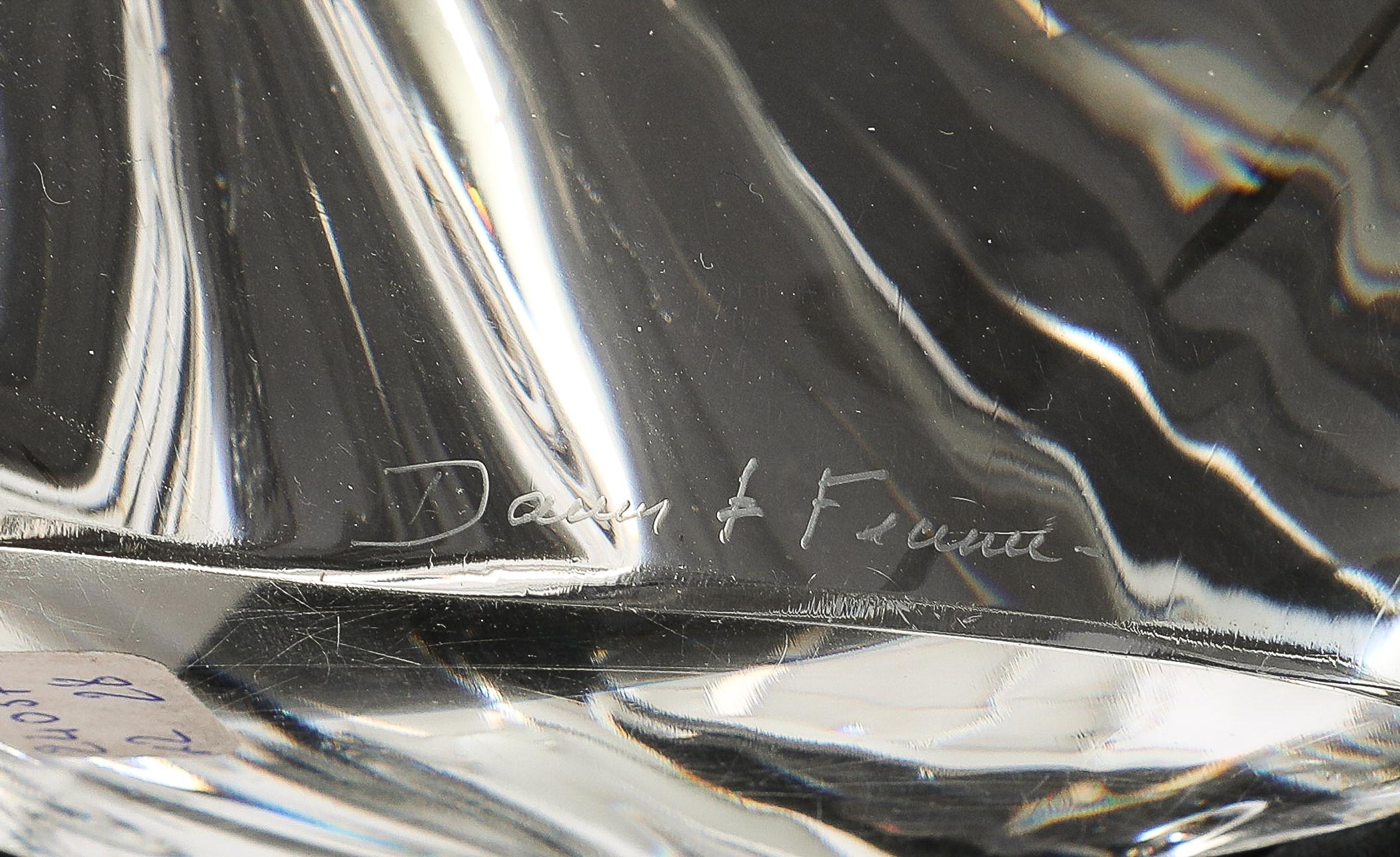 Paire de lampes Daum Crystal, France, années 1960 2