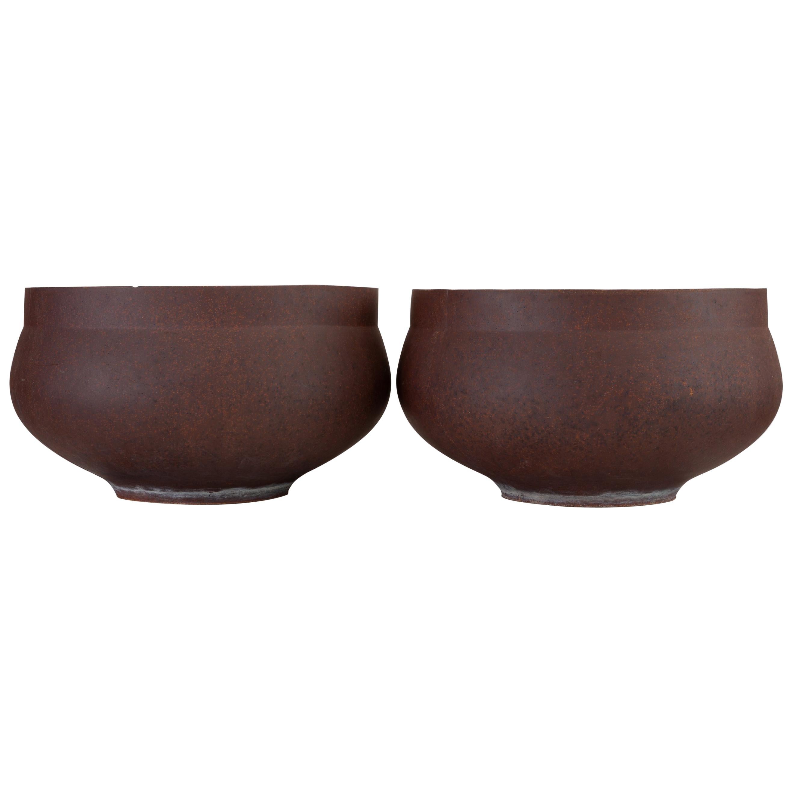 Pair of David Cressey Pro/Artisan Bowl Planters for Architectural Pottery