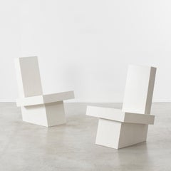 Paire de chaises longues en papier David Horan pour Béton Brut, Royaume-Uni, 2022