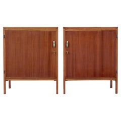 Vintage Pair of David Rosen 1950s Mahogany Cabinets for Nordiska Kompaniet