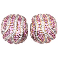 De Grisogono paire de boucles d'oreilles Geneve en diamants et saphirs roses